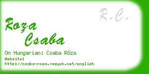roza csaba business card